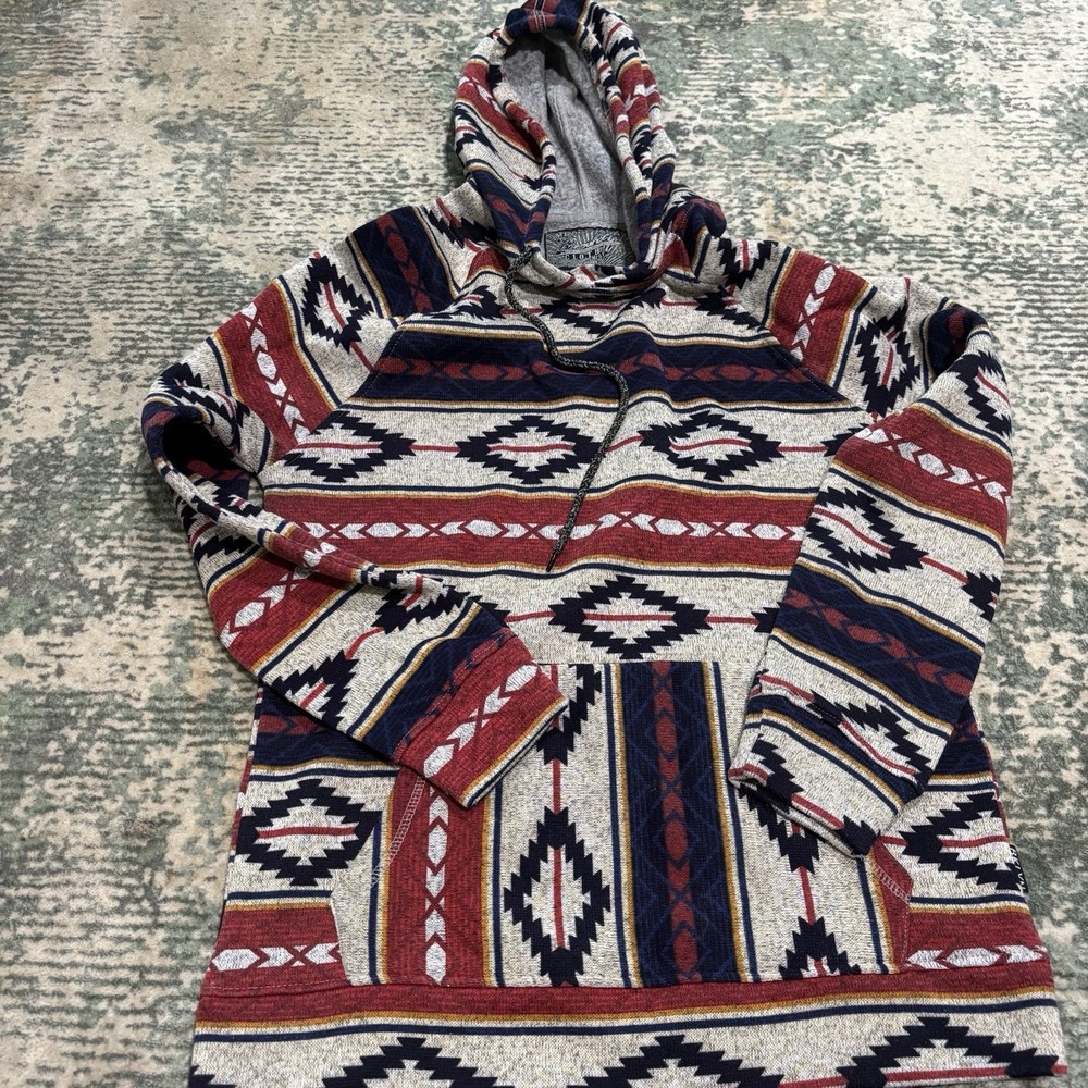 Brooklyn Cloth Men's‎ Aztec Tribal Hoodie Sweatshirt L MINT